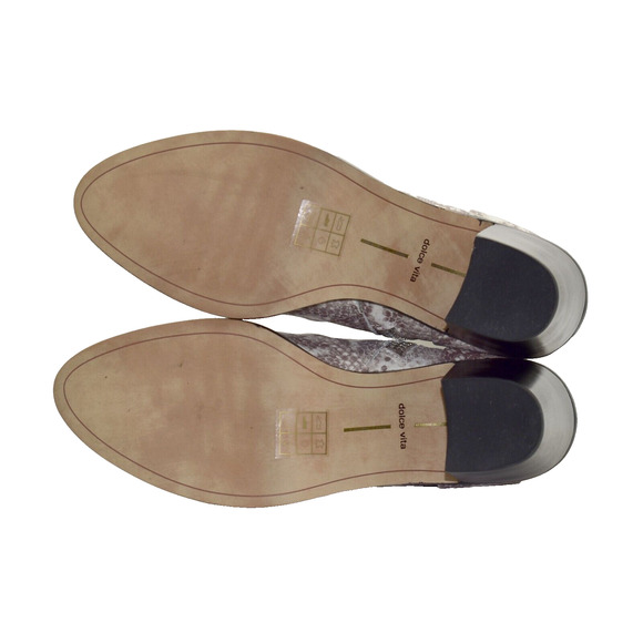 B5 NEW DOLCE VITA Samie Snake Print Leather Ankle-High Block Heel Bootie Sz 9.5 - Picture 7 of 8